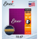 Струны для акустических гитар ELIXIR Bronze NanoWeb Extra Light - 010-047