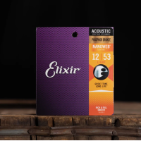 Струны для акустической гитары Elixir 16052 Nanoweb Phosphor Bronze Acoustic Light 12/53