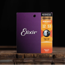 Струни для акустичної гітари Elixir 16052 Nanoweb Phosphor Bronze Acoustic Light 12/53