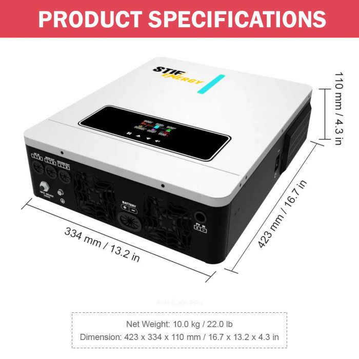 Гібридний інвертор Stif Energy-4.2KW, 24 В, 120 А