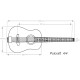 Польська повнорозмірна гітара Polcraft біла PLK-44-WH